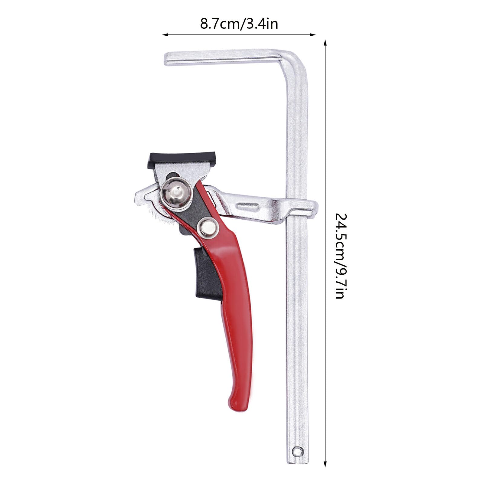 Serre Joint, Lot De 2 Serre Joint Menuisier, Pince De Table à Cliquet Pince De Serrage à Dégagement Rapide Avec Capacité De 160mm Et Profondeur De Gorge De 60mm Pour Le Ponçage Et La Coupe