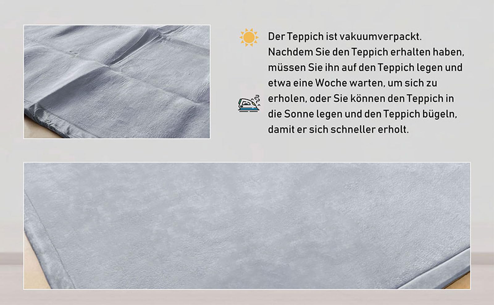 ZIKGER korallen Samtmatte, Teppich Kinderzimmer Gymnastik Teppich, Dick Krabbelteppich,Schlafzimmern-I-100 * 150cm
