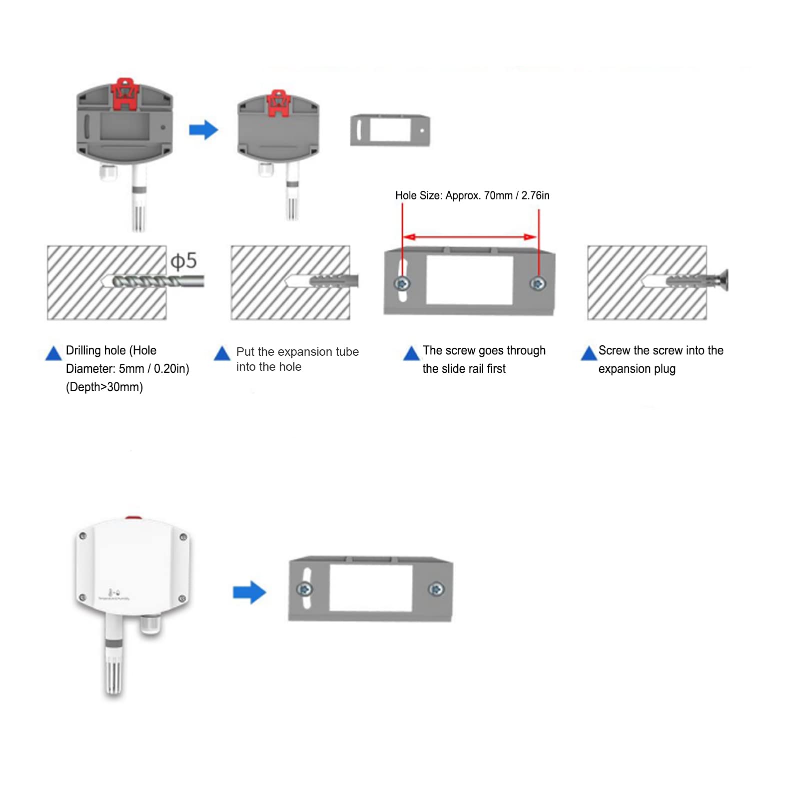 Transmisor de Temperatura Y Humedad, Módulo de Detección de Sensor de Temperatura Y Humedad Transmisor, Módulo de Adquisición de Sensor Transductor Voltaje 0-10 V