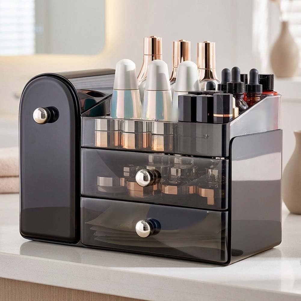 Organizer per trucco Grande 32.8x23.4x16cm Coperchio per antipolvere per