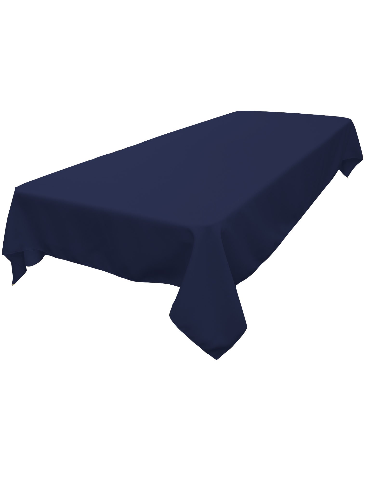 LA Linen Polyester Poplin Rectangular Tablecloth 60 by 84-Inch, Navy Blue, 152.4 x 213.3 x 0.04 cm