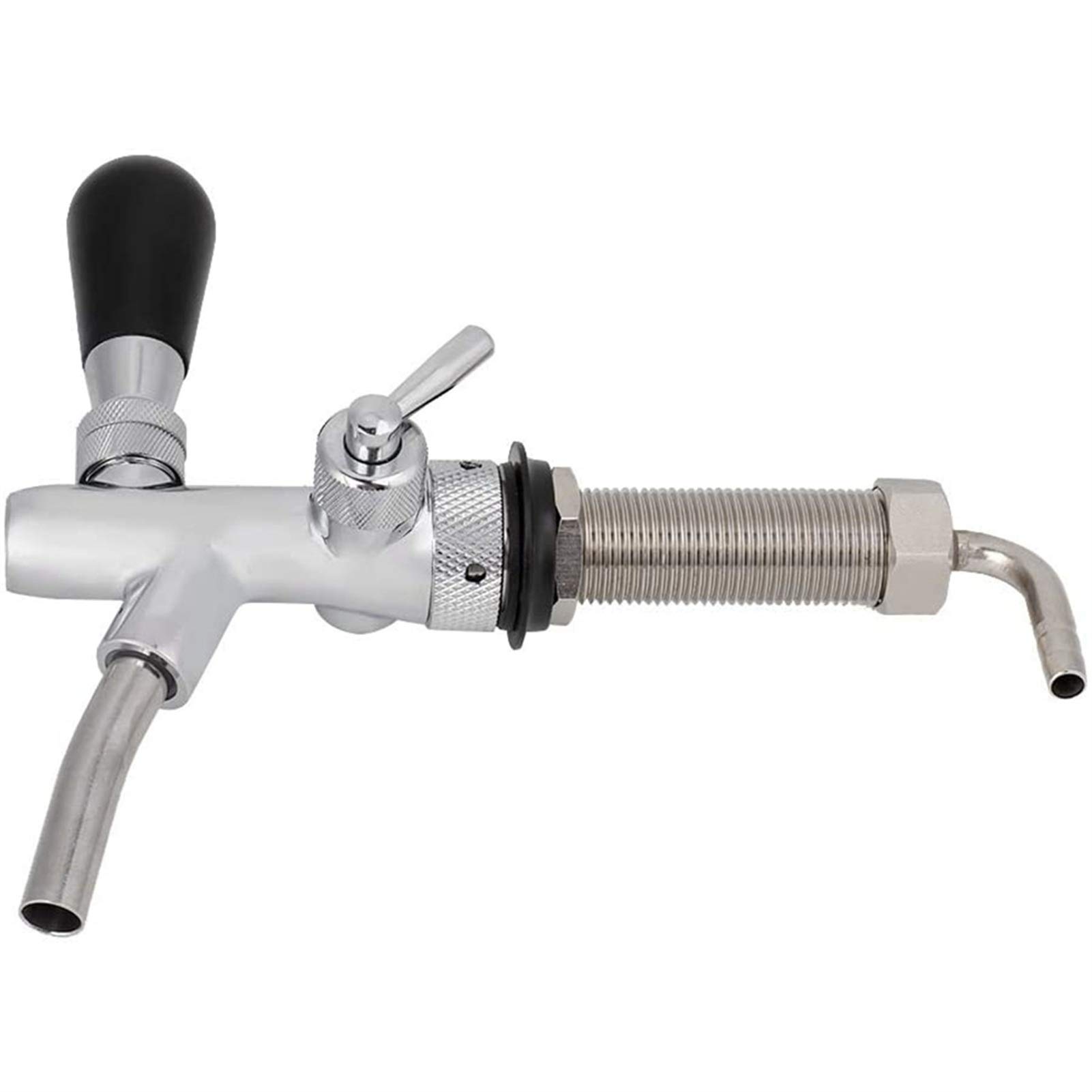 Tocca di birra Nuovo rubinetto di controllo della velocità di rubinetto della birra regolabile con lo strumento di birra della barra della barra della barra della barra di 4 pollici ( Color : Silver )