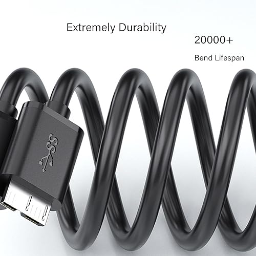 Miniatura 4 de Pocxwa Cable de disco duro USB 3.0 para Samsung Galaxy S5, Note 3, Note Pro 12.2, Hub USB Seagate FreeAgent, WD Western Digital My Passport, Toshiba