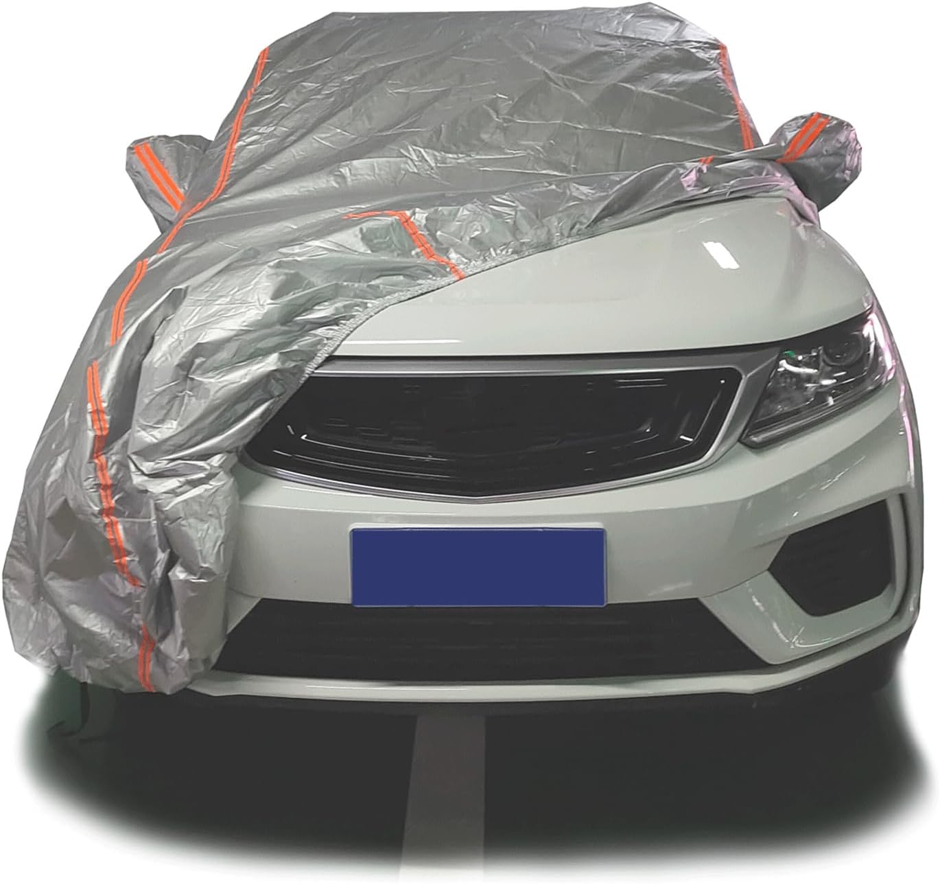 防塵フルカーカバー オペルインシグニアと互換性があり、オールウェザー日焼け防止カバー、サイドドアジッパー/盗難防止ロック付き