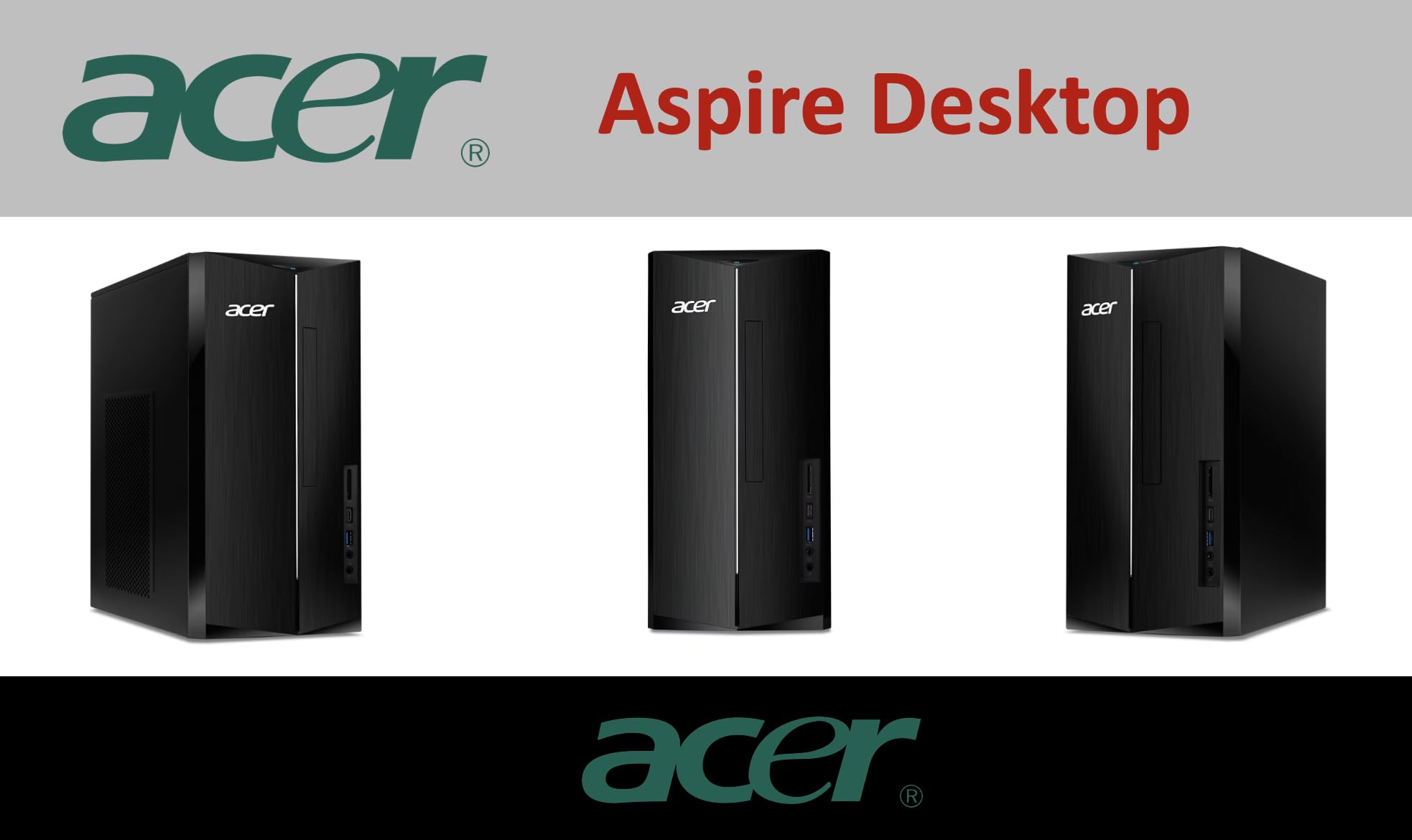 acer Aspire TC-1785-UA92 Business Desktop (Intel i5-14400, 16GB DDR5, 512GB PCIe NVMe SSD, Intel UHD, 300W PSU, WiFi 6E, Bluetooth 5.3, RJ-45, 2 HDMI, Windows 11 Pro) w/DKZ USB Port Expander