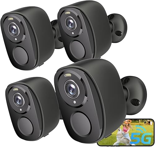 Cámaras de seguridad inalámbricas para exteriores, cámara alimentada por batería 2K para seguridad en el hogar con IP65, almacenamiento en la nube