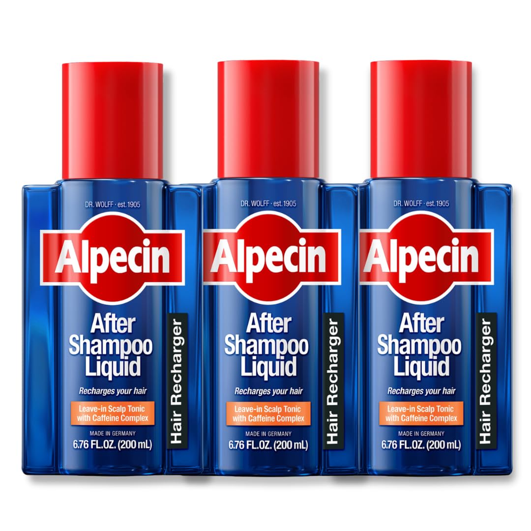 After Shampoo Caffeine Liquid 6.76 fl oz (Pack of 3) I Topical Solution for Men's Thinning Hair I Promotes Natural Hair Growth I Sulfate Free with Concentrated Caffeine
