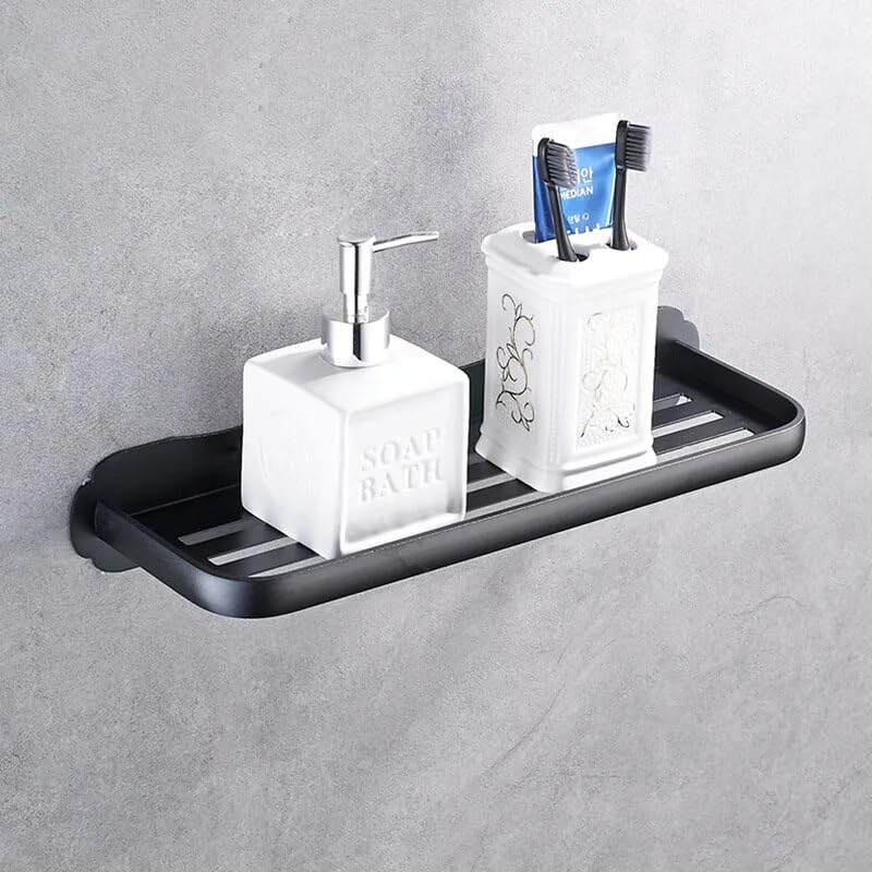 Shower Caddy Black Aluminium Bathroom Shelf Shower Basket Bathroom Shampoo Holder Storage Rack Bathroom Accessories Bathroom Organizer Color