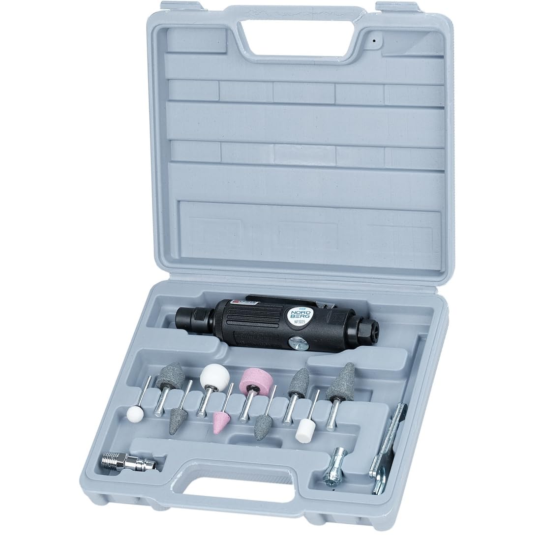 NORDBERG Air Die Grinder kit NP3025K Shank diameter 6 mm, 25000 rpm, Heavy Duty, Automotive Car Detailing, Stainless Steel Polisher, Woodworking