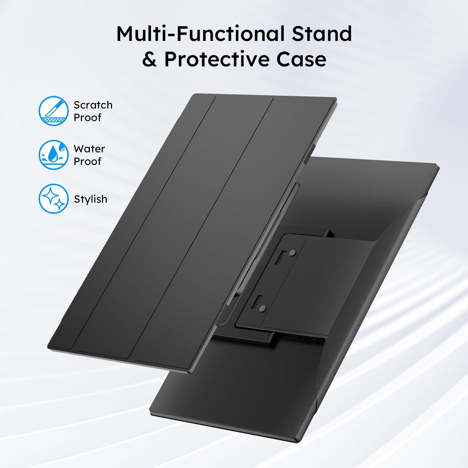 Dopesplay Portable Monitor, 15.6" 1080P FHD Second External Monitor with Carry Case, Travel Monitor with USB-C Mini HDMI Port, Compatible with Laptop/Mac/PC/Gaming Device - 4