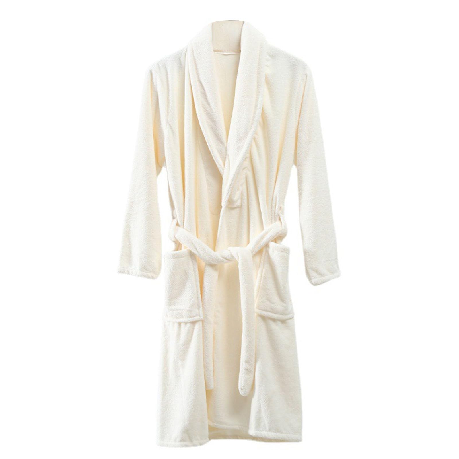Peignoir de bain pour femme, moelleux, sans capuche, pyjama en tissu éponge
