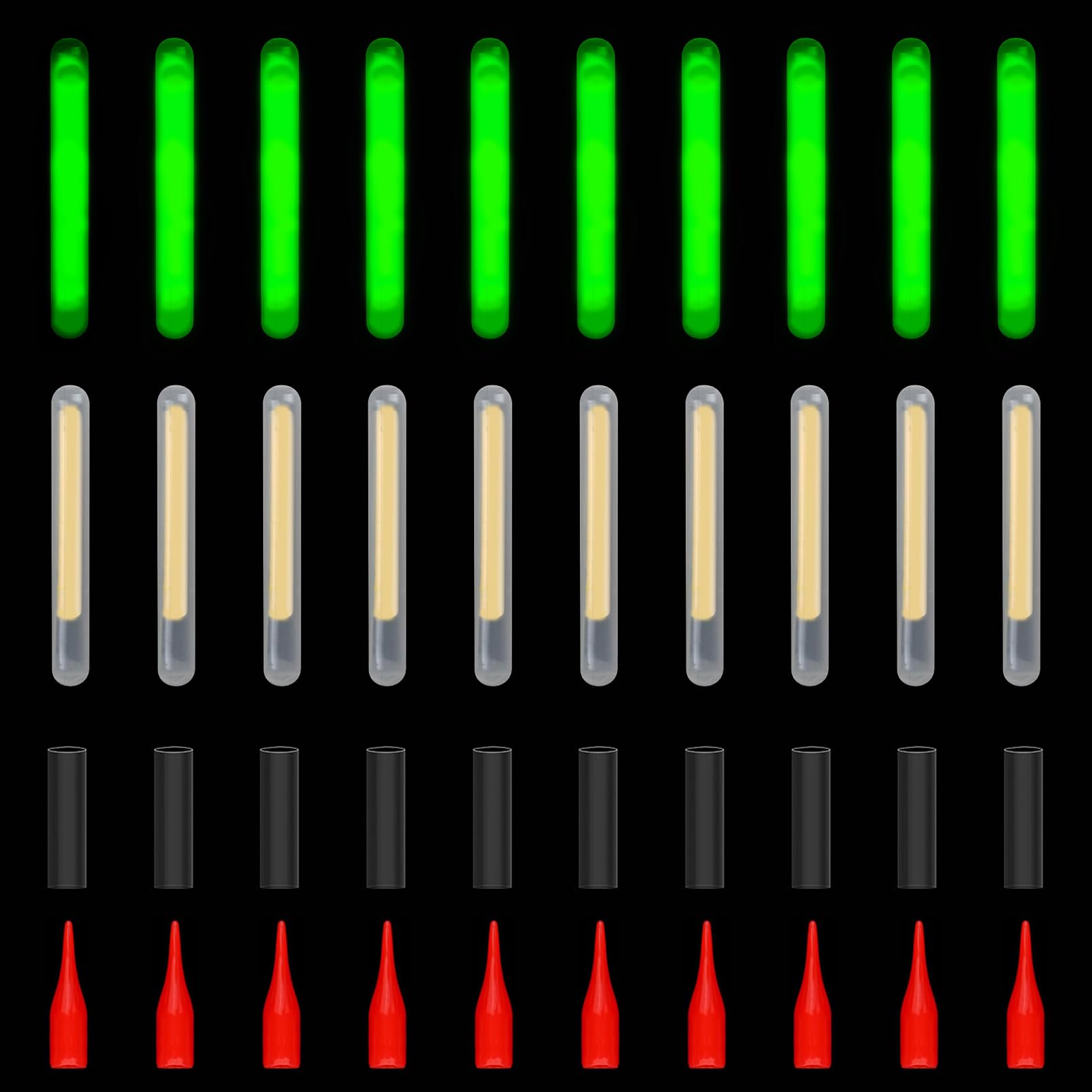 Croch Night Fishing Glow Sticks – Bright & Long-Lasting Light, Easy to Activate, Waterproof Night Fishing Accessories for Floats & Rod Tips (A: 2.2mm x 100)