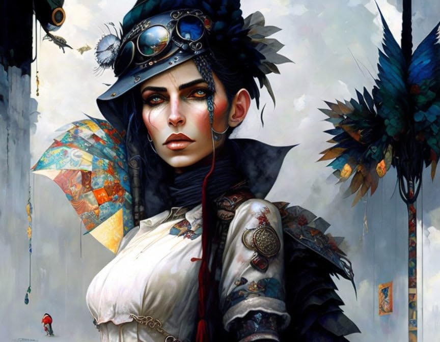 Toile Patchwork Woman 58x90cm sans cadre art mural GerRit