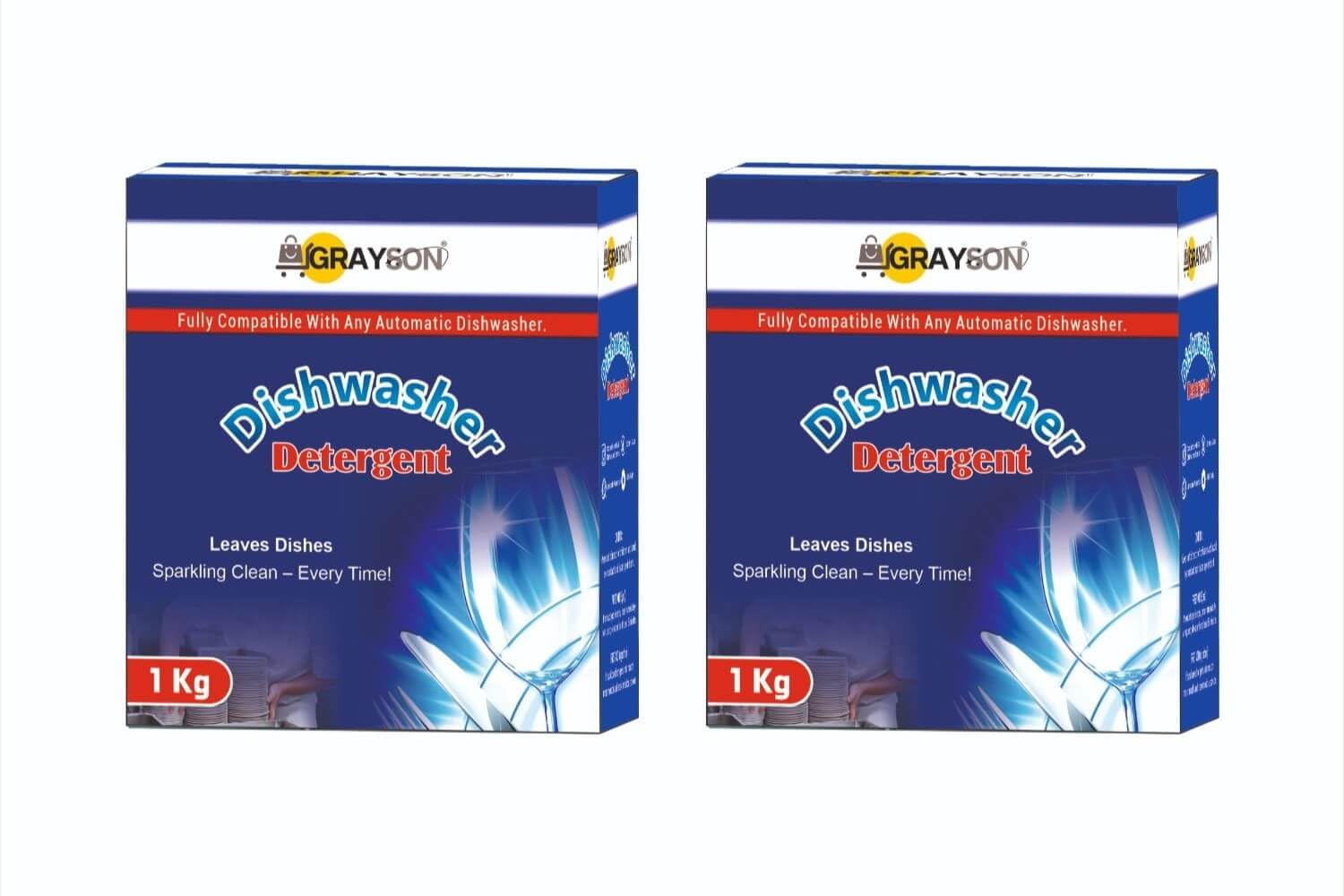 GRAYSON Dishwasher Detergent Powder | Fully Compatible With Any Automatic Dishwasher - 2 Kg