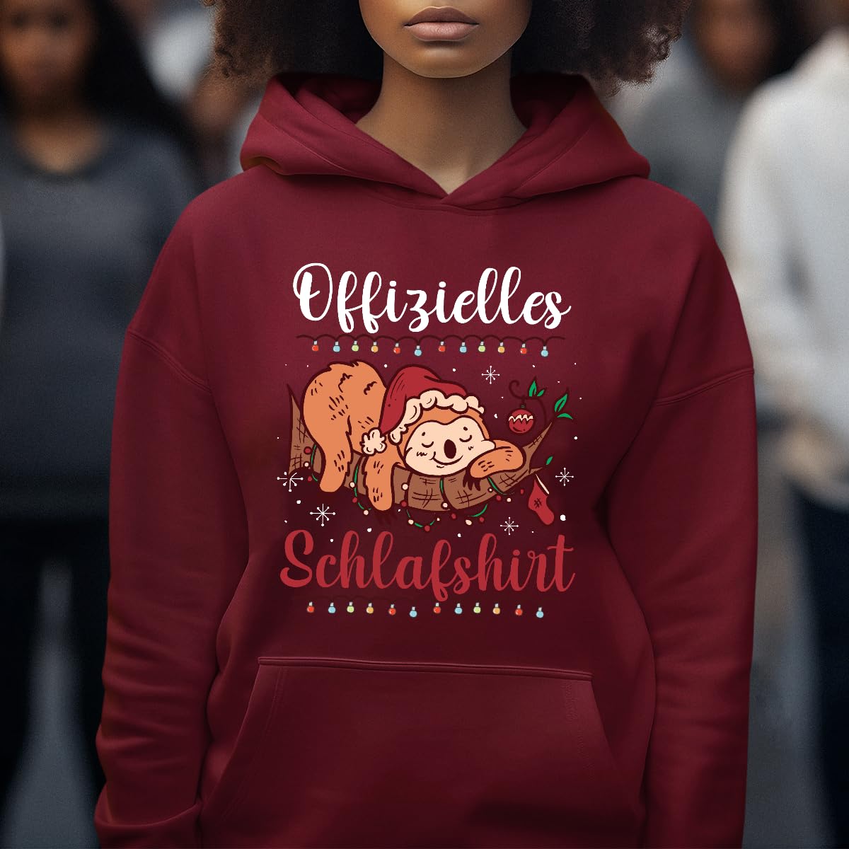Maglietta da notte ufficiale bradipo – Natale set natalizio
