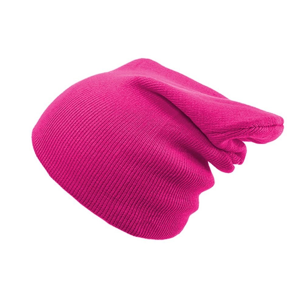 4Sold Women's Plain Fuchsia (Tm Oversized Baggy Fit Slouch Style Beanie Beany Cap Brand (Plain Fuchsia)