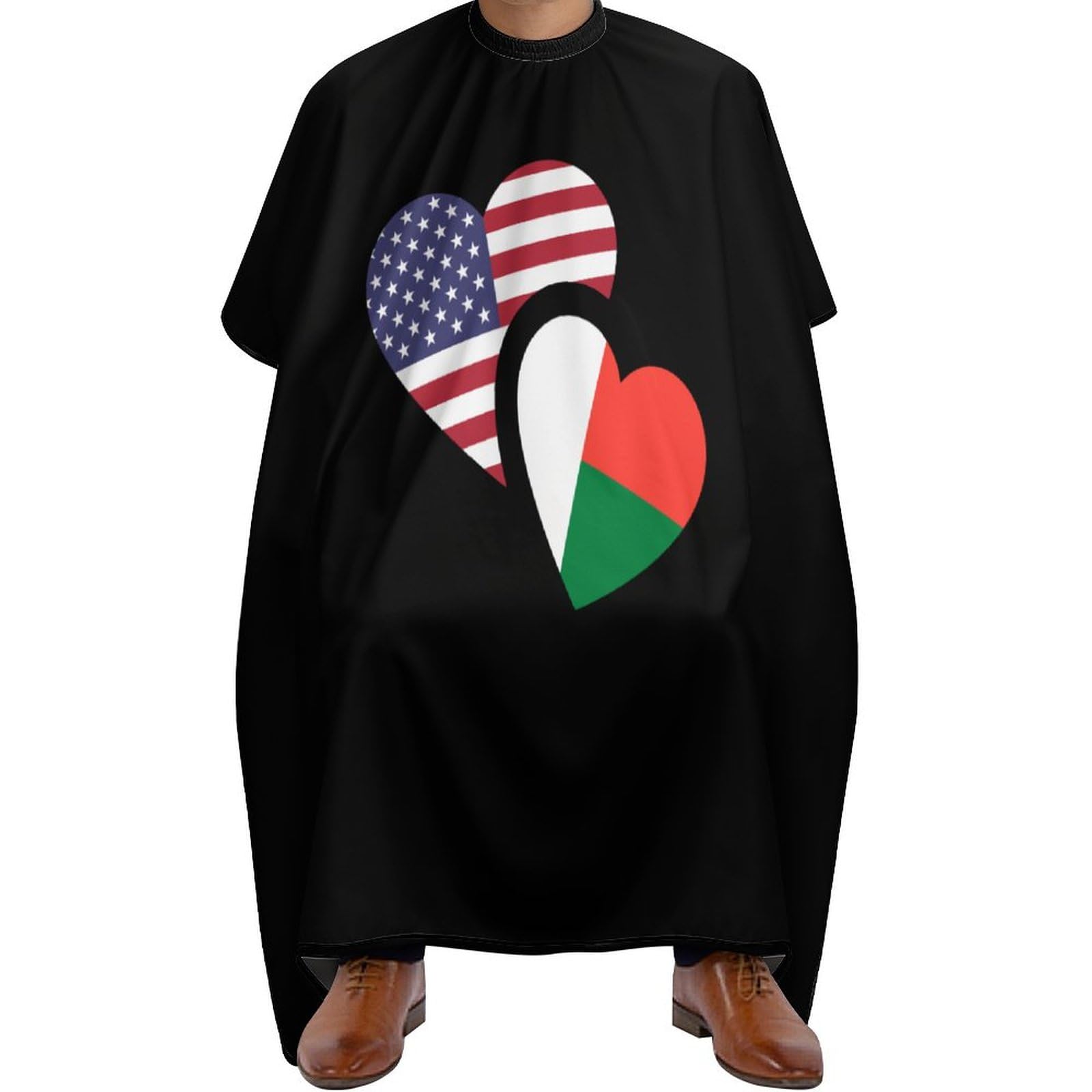 Madagascar US Flag Hair Cutting Cape for Men Women Waterproof Barber Cape Adjustable Salon Haircut Capes