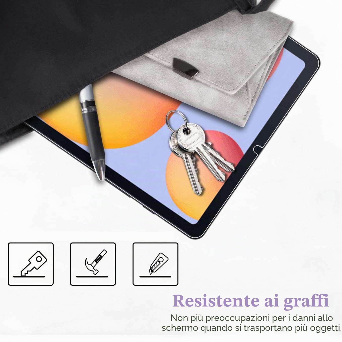 Pellicola Protettiva Vetro Temperato per Samsung Galaxy Tab S6 Lite 10,4 Pollici SM-P610/P615/P613/P619