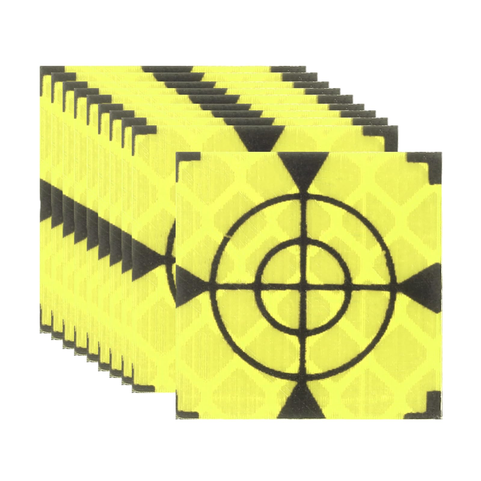 PATIKIL Survey Reflector Target (20x20mm, Yellow Green)(50 Pcs) Self-Adhesive Reflective Sheet Surveying Target Mark Tape, Suit for Total Station/Ship Inspection/Tunnel Measure