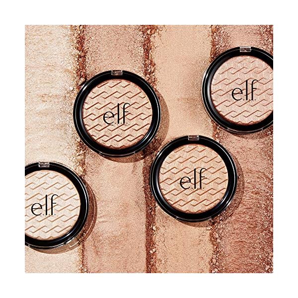 e.l.f. Metallic Flare Highlighter, Versatile, Jelly-like Formula, Multi-Dimensional, Buttery Soft, Creates a High-Luster, High Shimmer Glow, Applies Wet or Creamy, 24K Gold, 0.18 Ounce