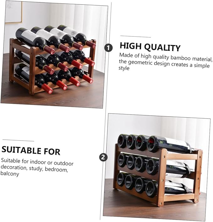 Soporte para Botellas Clásico Organizador para Estante miniatura 4