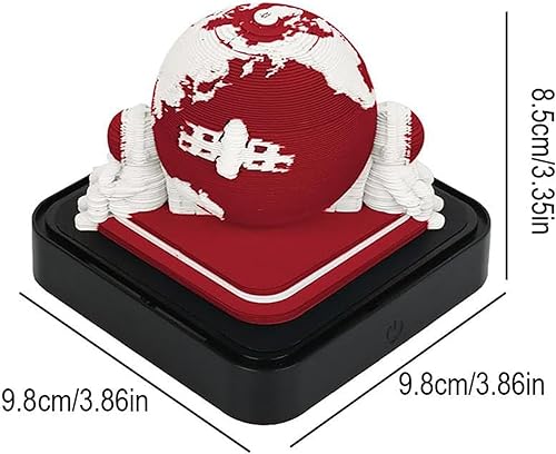 Miniatura 4 de Calendario de piezas de tiempo  Calendario de escritorio 2024 con luces LED, calendario creativo de arte 3D, bloc de notas de bricolaje, tallado en