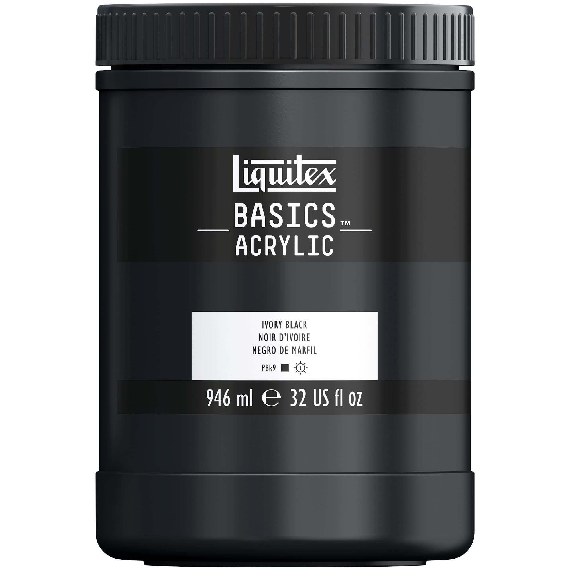 Liquitex Basic Acrylic - Tubo de Pintura Acrílica, 946 ML, Negro (Negro De Marfil Nuevo)
