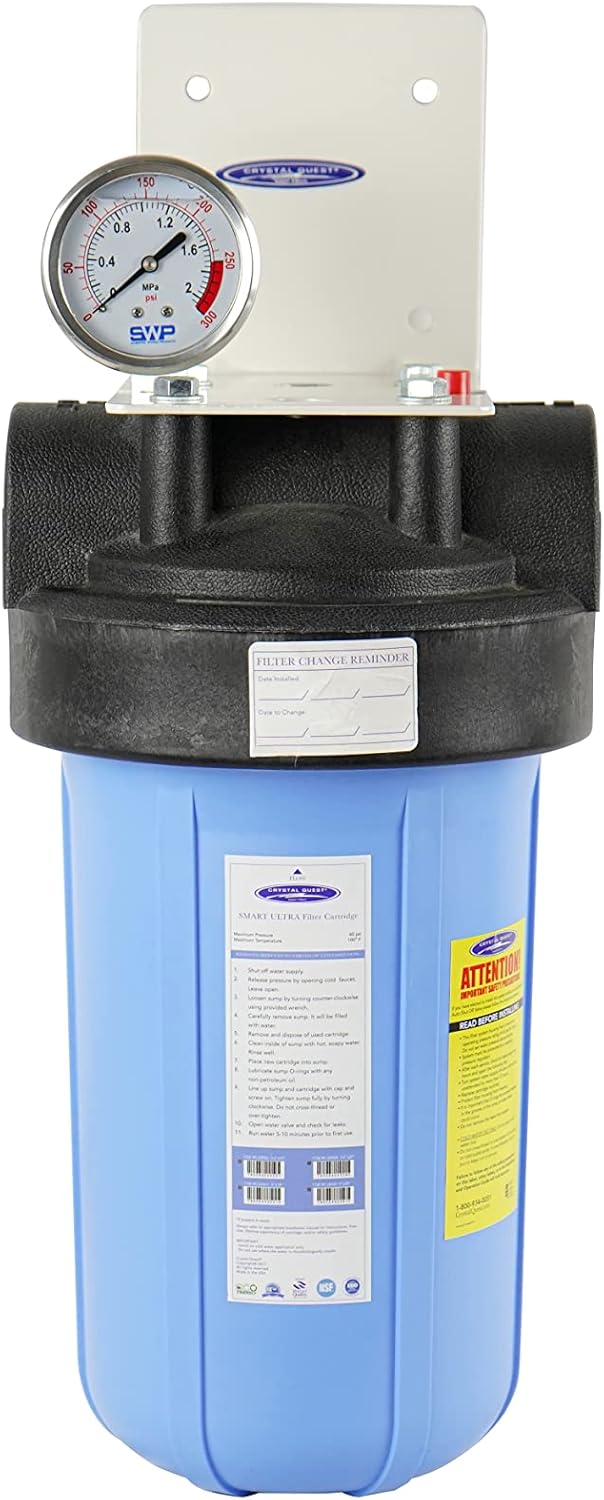 Compact Whole House Water Filter | Metal Removal (2-4 GPM | 1-2 People) - 1-1/2"