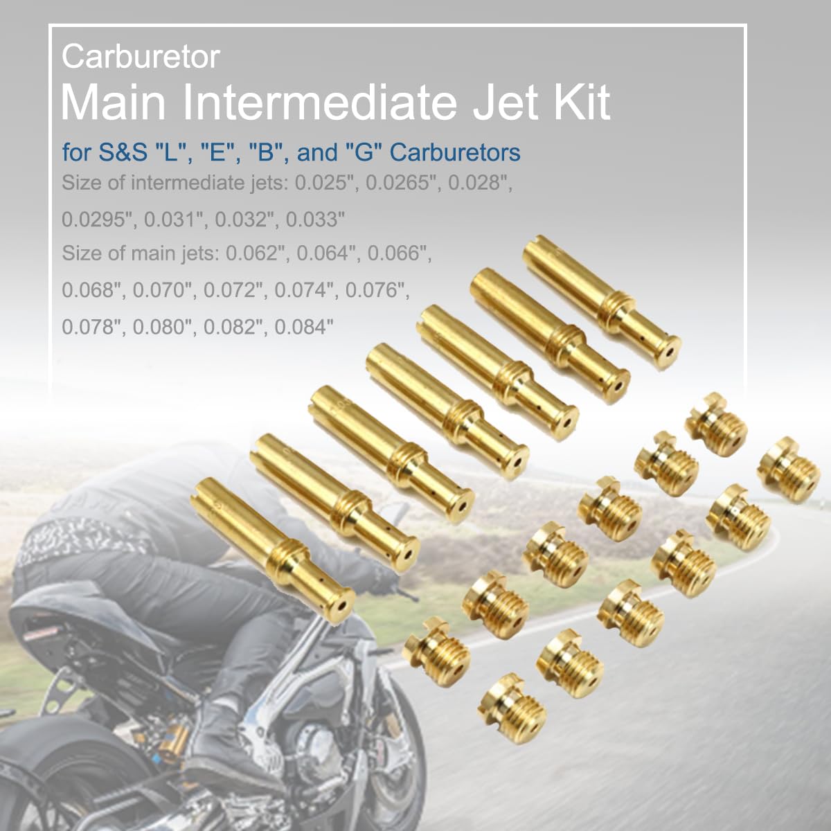ZAMDOE Vergaser-Düsensatz Für Harley Davidson - 7 Zwischendüsen & 12 Hauptdüsen
