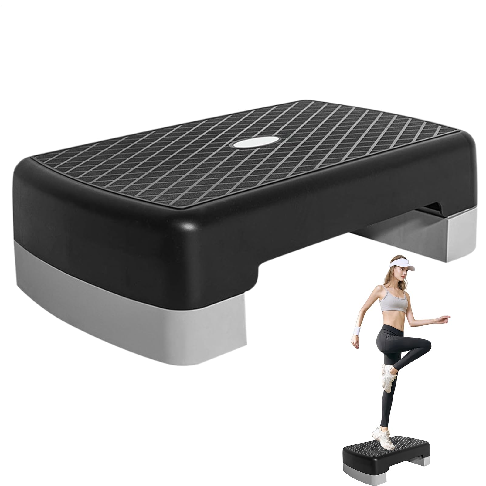 Step Aérobic, Step d'Entraînement à Hauteur Réglable, Équipement de Fitness Anti-Dérapant 45 cm pour Entraînement à Domicile
