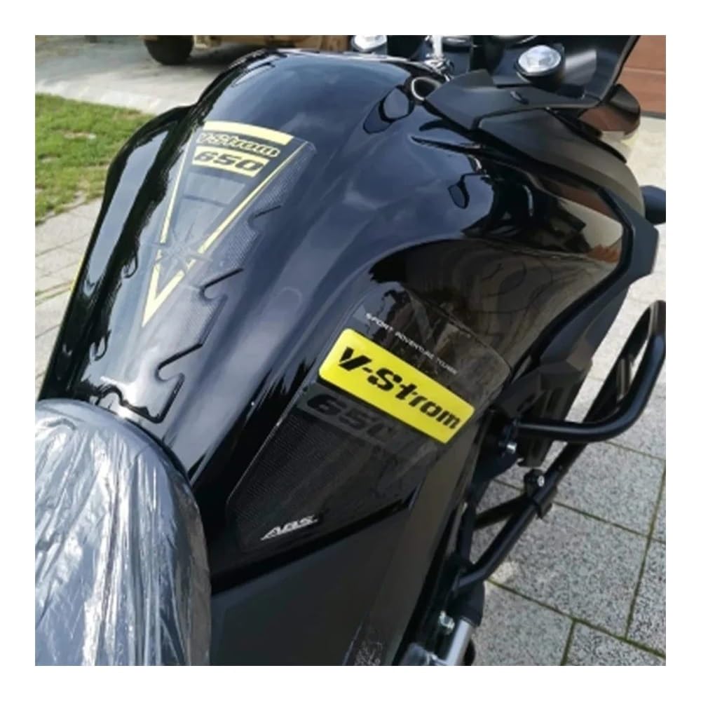 Motorrad Tankschutz Pad Für V-Strom Für DL 650 XT 650XT Für Adventure Tankpad Seiten-Tankpad Benzin-/Kraftstoff-/Öl-Kit Knie-Kratzschutz Dekorationsschutz