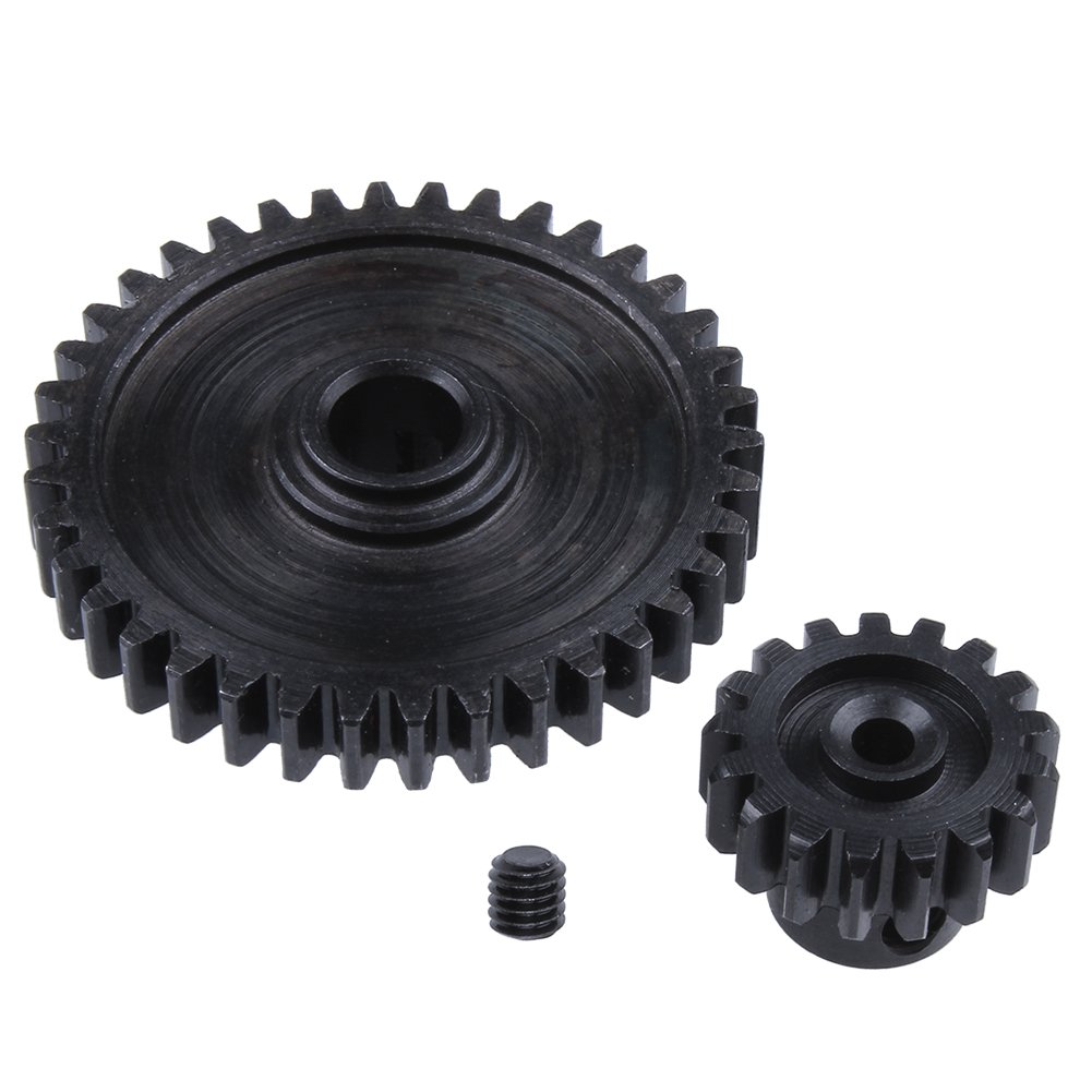 Amazon.com: Hobbypark 1 Set Metal Diff Main Gear 38T & Motor Gear