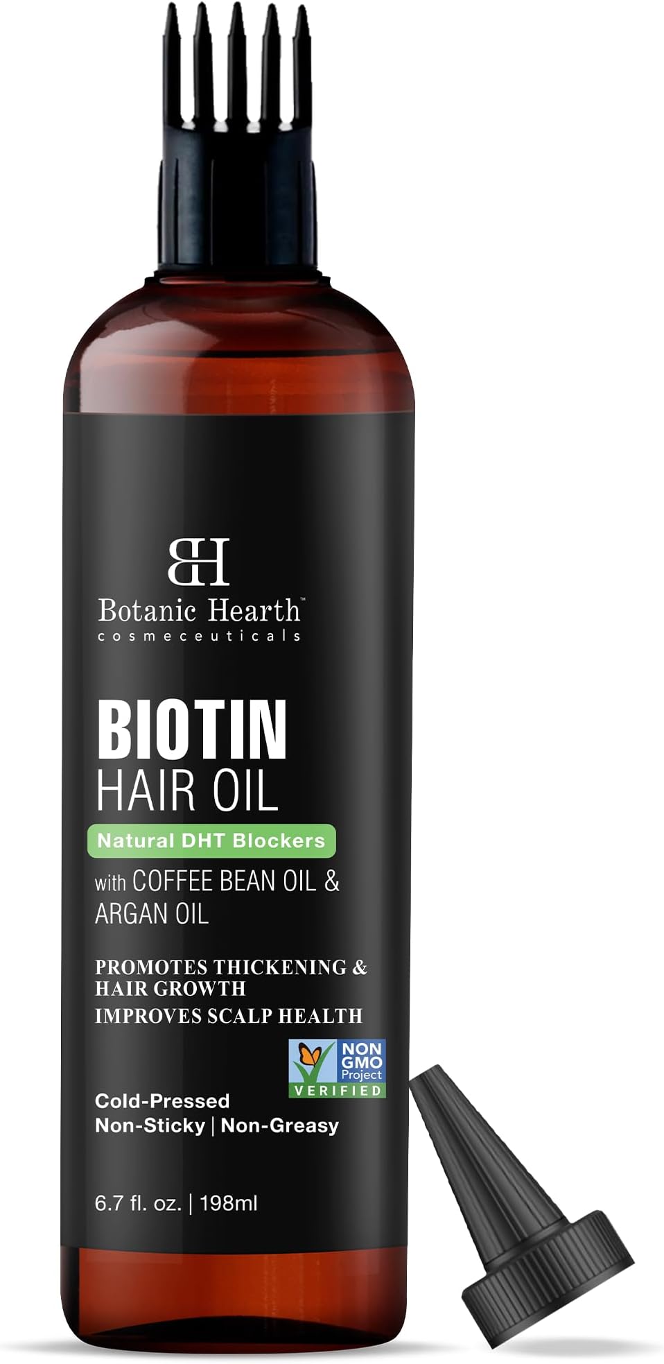 Botanic Hearth Biotin Oil for Hair Growth & Hair Treatment Oils | Strengthening Dry, Frizzy, Damaged Hair & Scalp Treatment | 6.7 Fl Oz