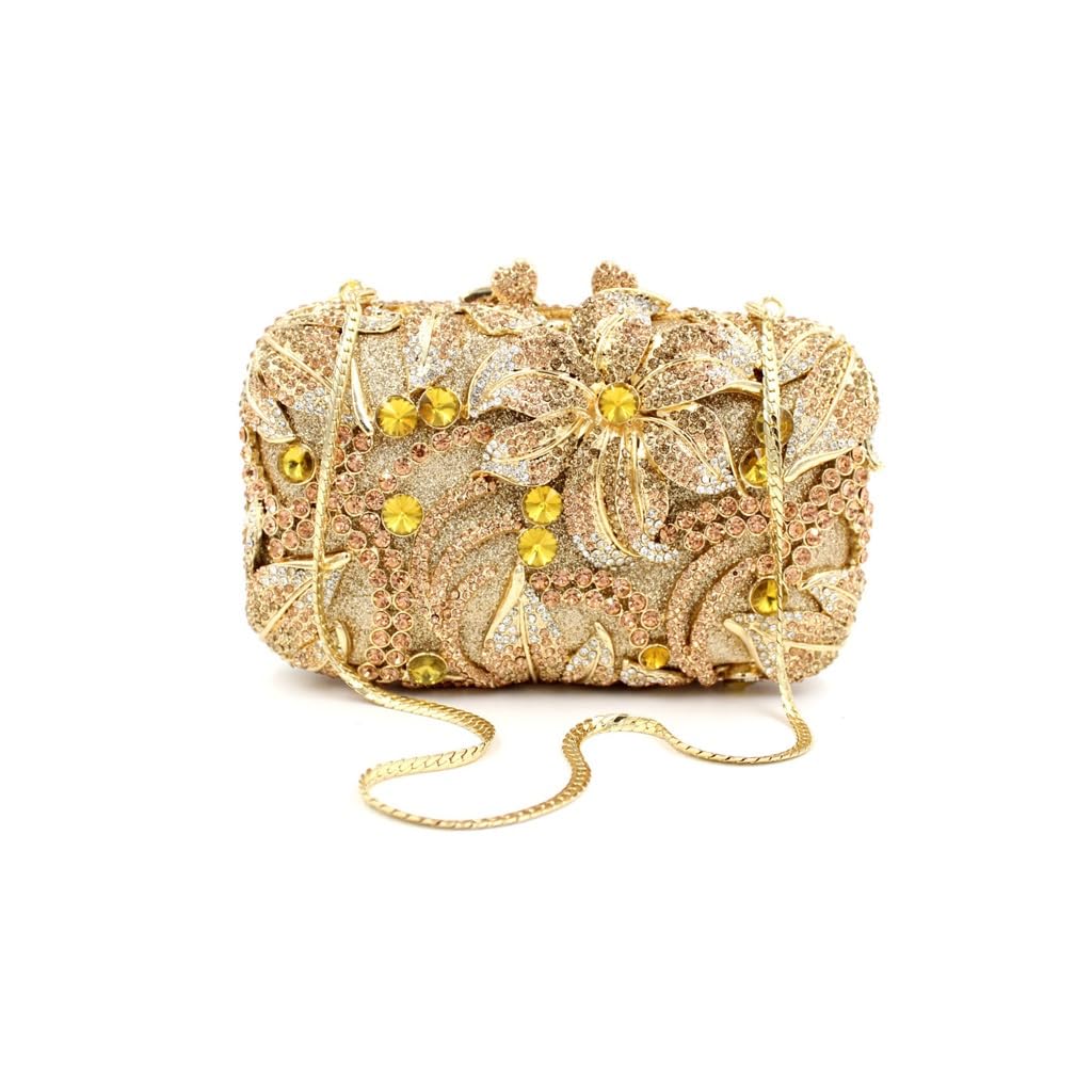 Sac à main for femme en diamant et pochette de soirée luxe avec strass et cristaux en métal