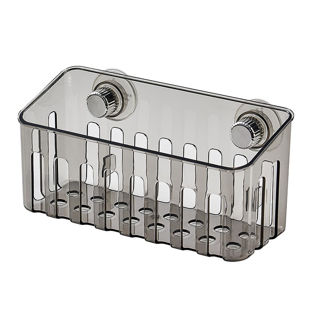 BDKMMS Sponge Holder, Suction Cup Sink Caddy Organizer with Drainage Design, Detachable Sponge Organizer for Kitchen Sinks