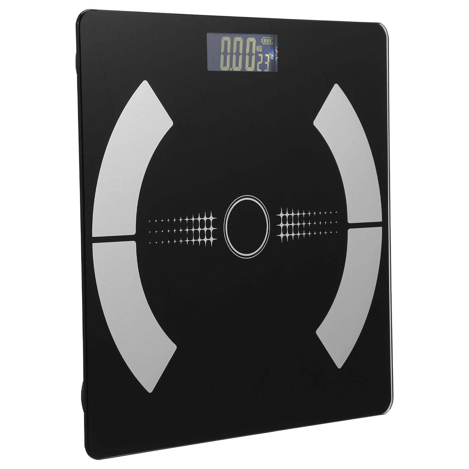 UPKOCH Bilancia Impedenziometrica Digitale per Appassionati di Fitness e Salute Uso Domestico Bilancia Pesapersone in Vetro Nero, Letture Rapide e Precise, Display Digitale
