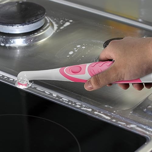 Miniatura 7 de SOARING Cepillo de limpieza eléctrico, cepillo eléctrico para lechada con cabezales de cepillo múltiples 4 en 1, cepillo motorizado inalámbrico para