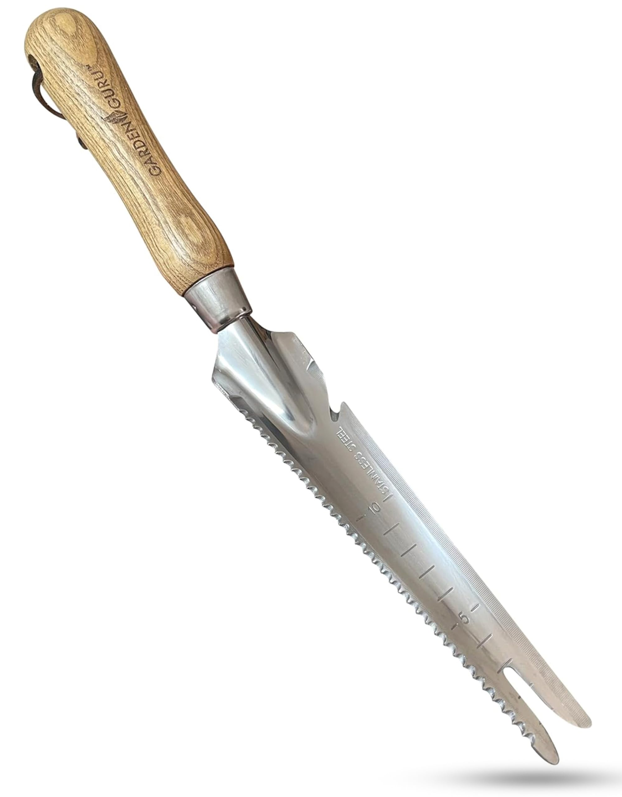 Garden Guru Hand Weeder Trowel with Ergonomic Handle - Stainless Steel Weeding & Digging Knife - Rust Resistant - Perfect for Weeding, Transplanting, Digging, Pruning, Cutting