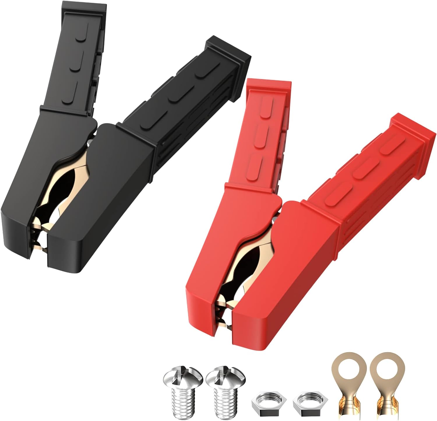 Goupchn Heavy Duty Crocodile Clamps Pure Copper 500A Car Battery Charger - 2PCS Power Replacement Battery Alligator Clips Jumper Cable Clamps Welder Clips for Car Automotive Vehicle Boat