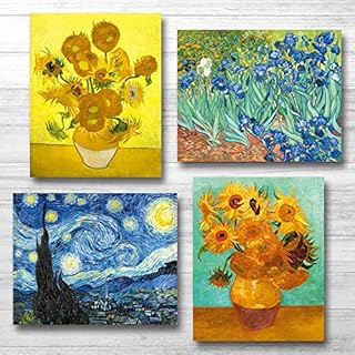 Van Gogh Canvas Wall Art Posters And Prints Of Famous Painting Abstract Wall Art Prints Unframed Art 8x10 Vincent Van Gogh Poster Artwork (4 Pack A)