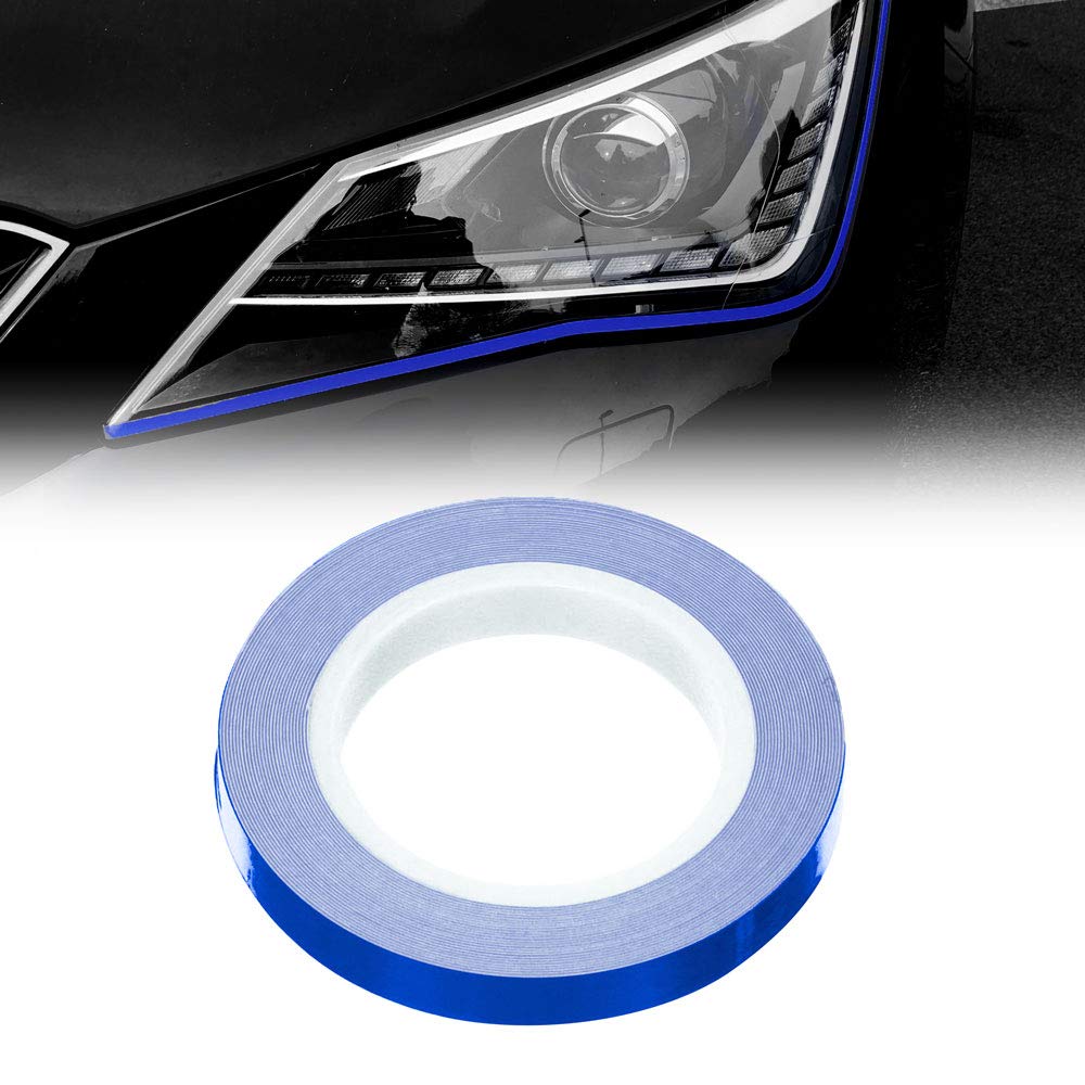 4R Quattroerre.it Stripe Roll Eyeliner for Car Headlights, Blue, 7 mm x 3 mt