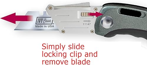 Miniatura 4 de IVY Classic 11147 Hinge-Loc 2 en 1 Cuchillo DeportivoUtilitario Plegable, 1Tarjeta