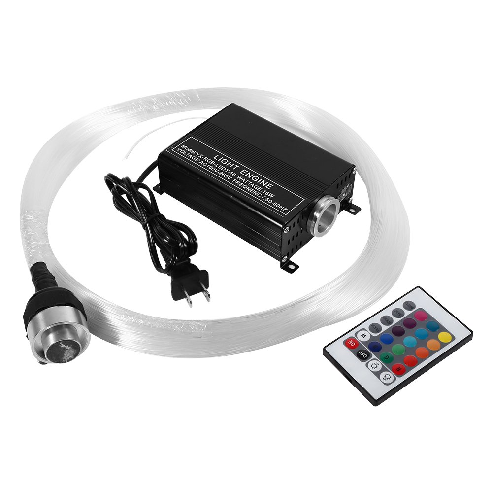 Glasfaser LED Lichtgenerator Sternenhimmel mit Fernbedienung 150 Lichtfasern LED für Schlafzimmer Esszimmer Hochzeit Weihnachten(EU-Stecker)