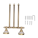 TOOLSGO Swivel Towel Bar Antique Brass Towel Rack Rotated Towel Hanger Holder for Bathroom Toilet Laundry Hotel (Three Rods)