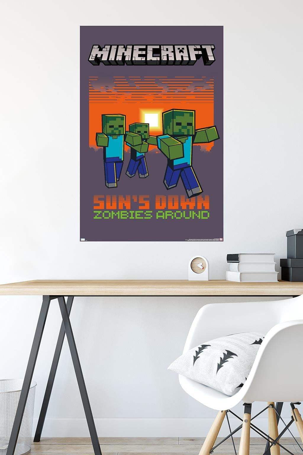 Amazon.com: Trends International Minecraft - Zombies Around Wall