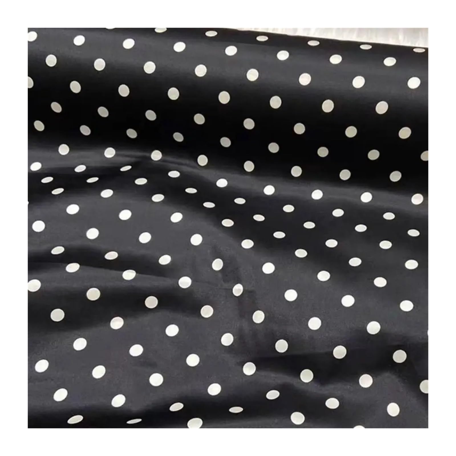 Polka Dot Printed Silk Stretch Satin Fabric Multicolor 1 Meter(Color5)