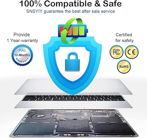 Miniatura 5 de SNSYIY MacBook Pro A1708 Batería A1713 de mayor capacidad para MacBook Pro de 13 pulgadas A1708 finales de 2016 mediados de 2017 A2171 Batería de