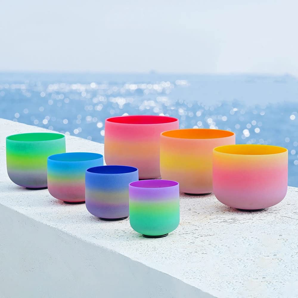 Amazon | 6-12インチのクリスタルシンギングボウルセット、AGノート7個