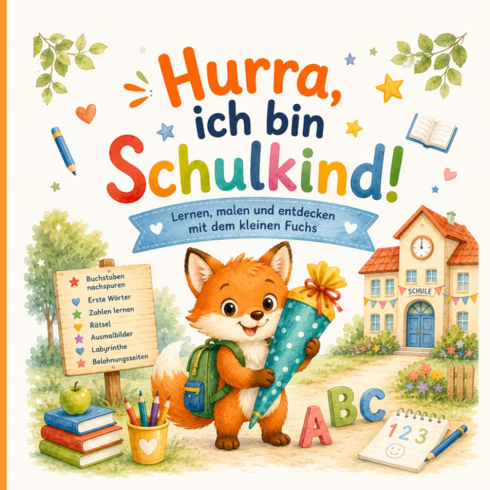 Hurra, ich bin Schulkind: Lernen, malen und entdecken mit den kleinen Fuchs