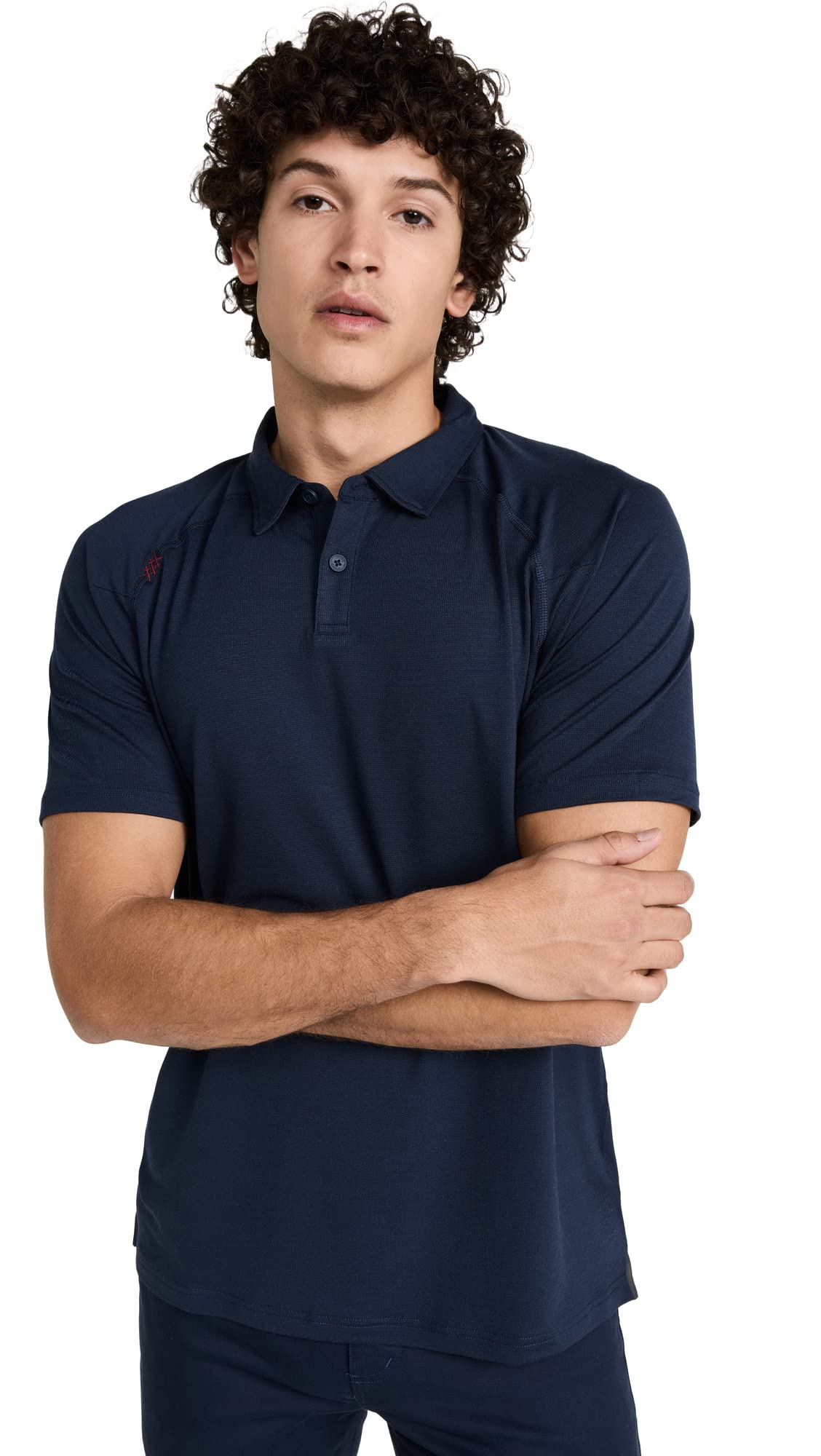 RhoneDelta Pique Mens Polo, Golf Shirts for Men, Anti Odor, Moisture Wicking Lightweight Polo Shirts